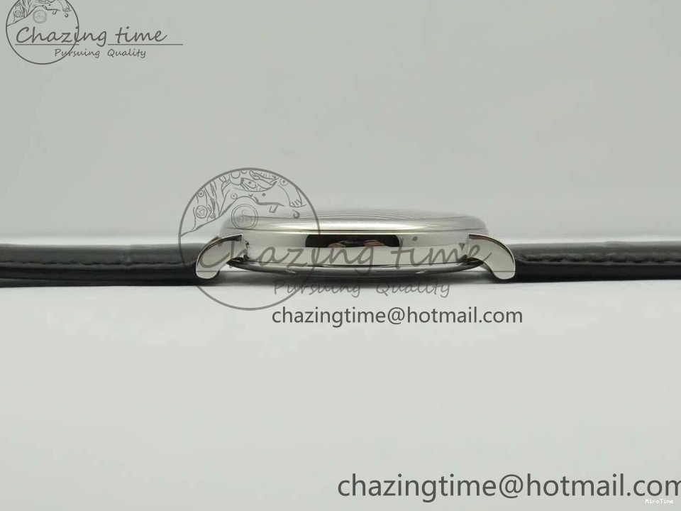 MIROTIME 0322 Affordable Portofino Automatic SS FKF 1:1 Best Edition Black Dial on Black Leather Strap A 7136